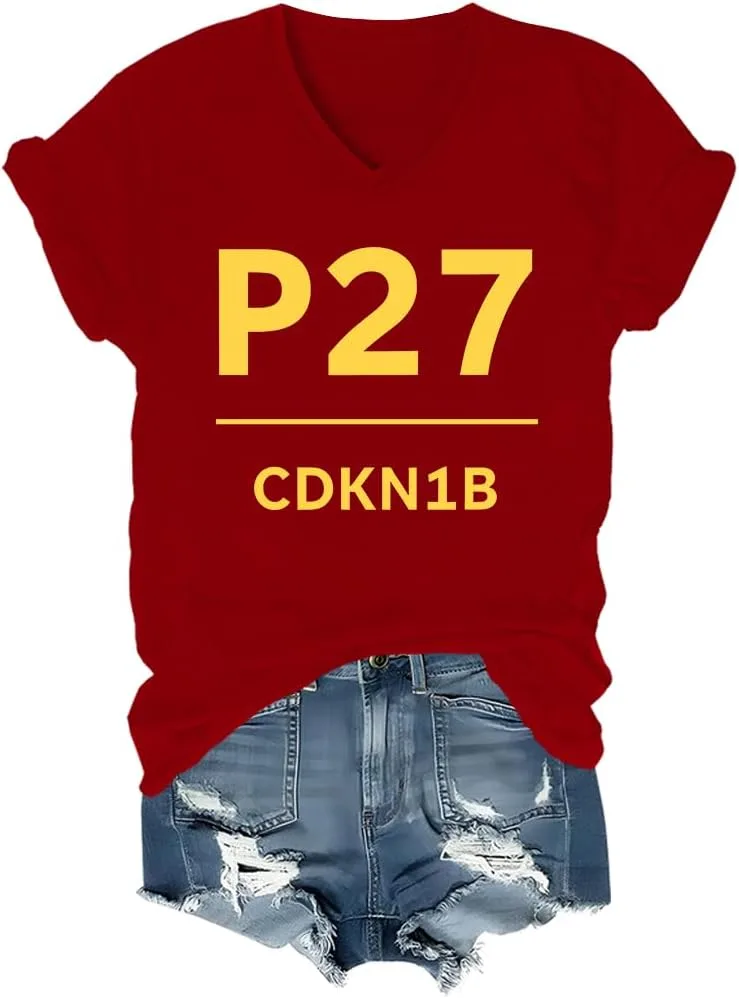 

Футболка P27 CDKN1B с V-образным вырезом woati