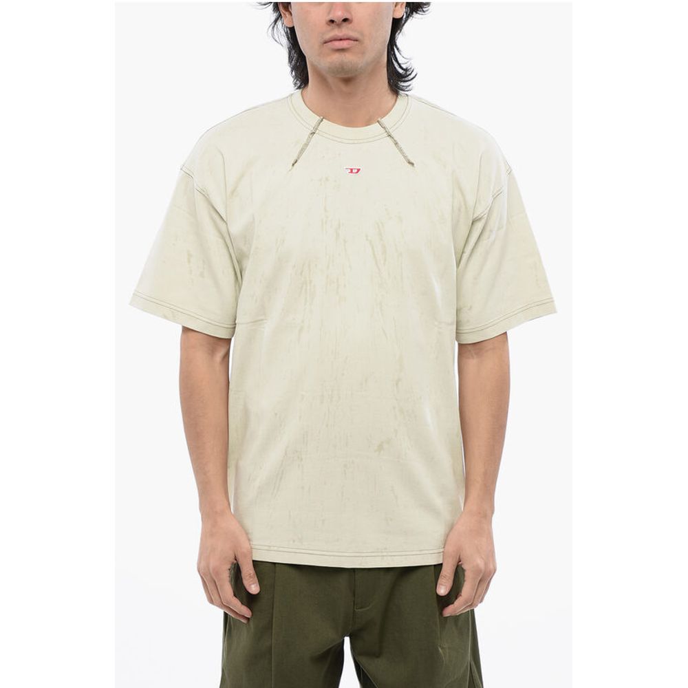 

Футболка с круглым вырезом и видимыми вставками RED TAG Plaster Effect T-COS Diesel, Beige