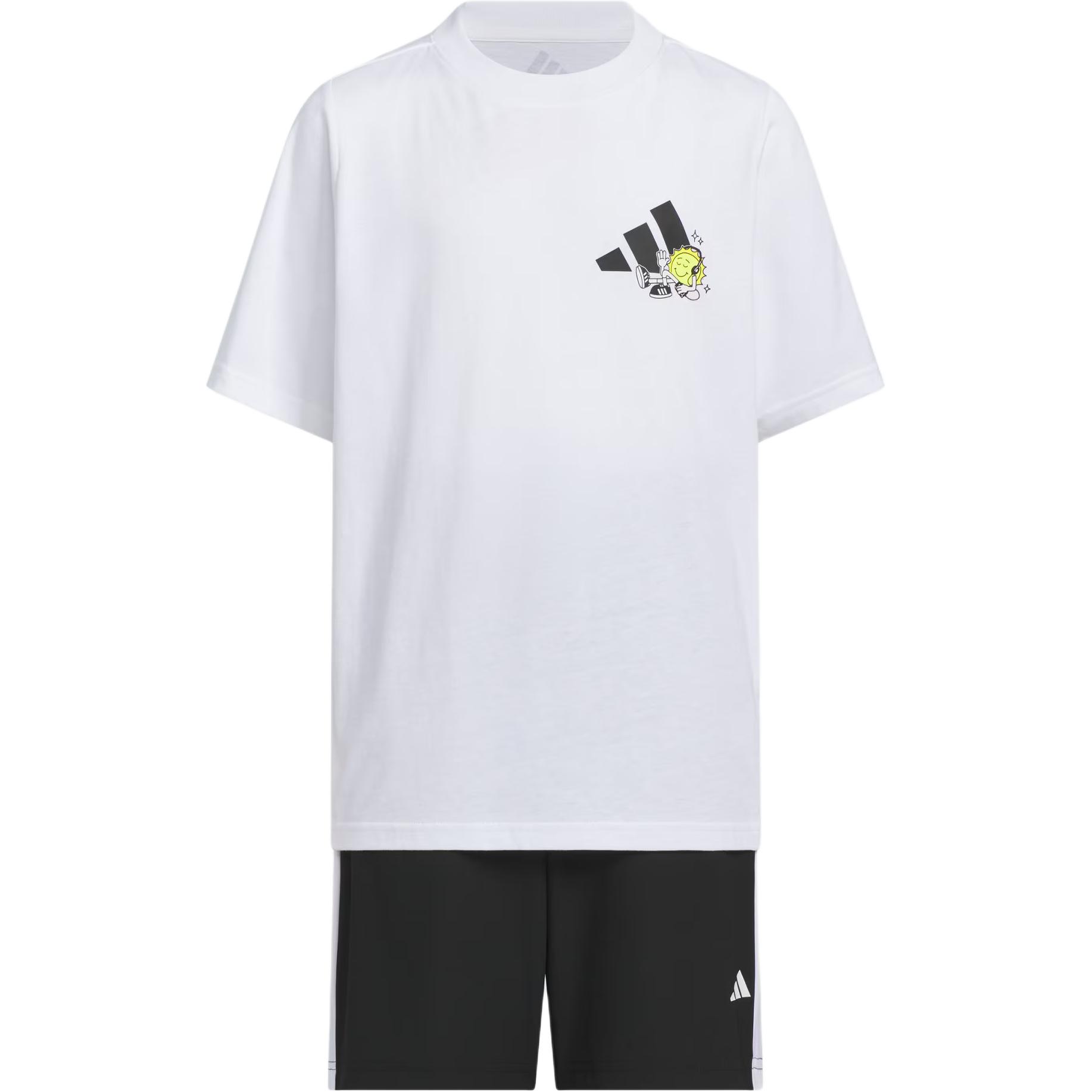 

Adidas Повседневный спортивный комплект GRAPHIC TEE White/Black для детей 3-7 лет