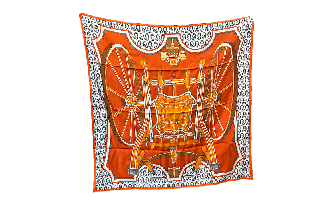 

HERMES Шелковый шарф оранжевый Women's Orange, Orange