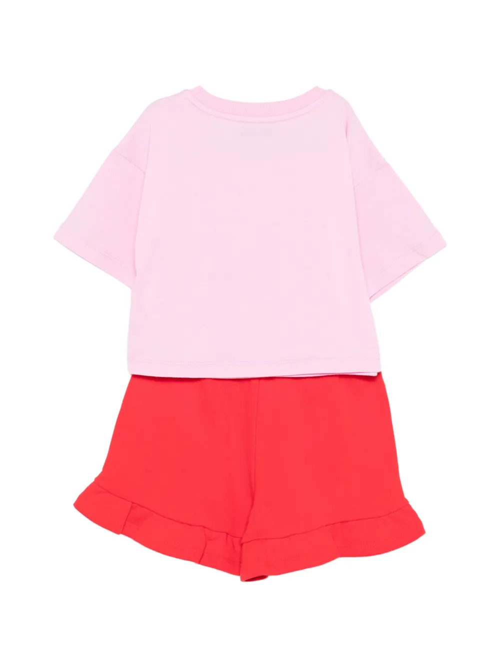 Комплект с принтом (шорты и верх) Moschino Kids, розовый — фото 2