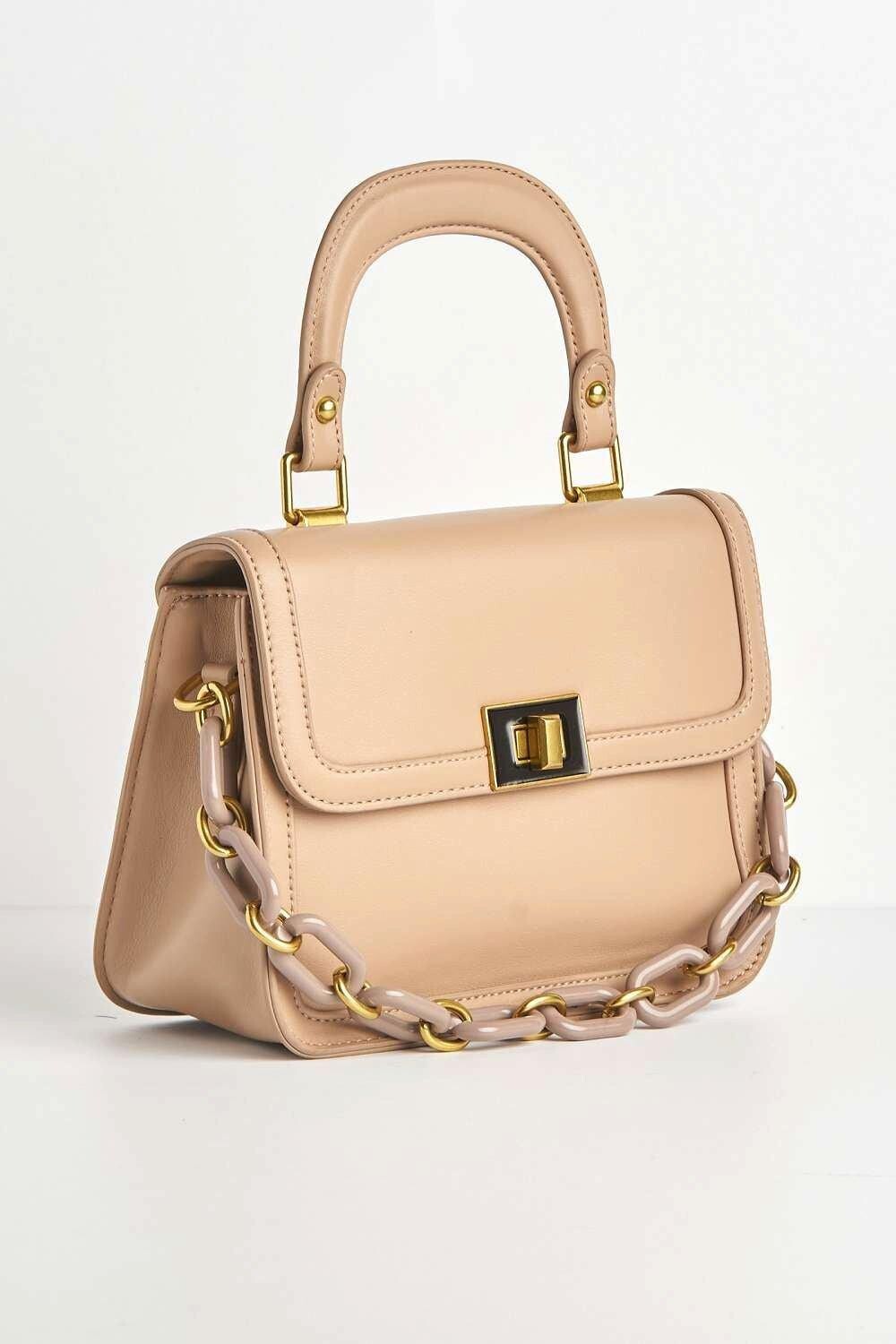 

Сумка с ручкой сверху и цепочкой Danya Carlton Collection Miss Diva, нюд