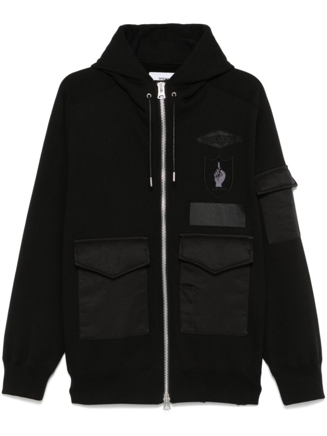

Худи с нашивкой sacai, черный