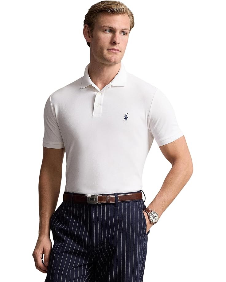 

Поло Polo Ralph Lauren Classic Fit Stretch Mesh Polo Shirt, белый