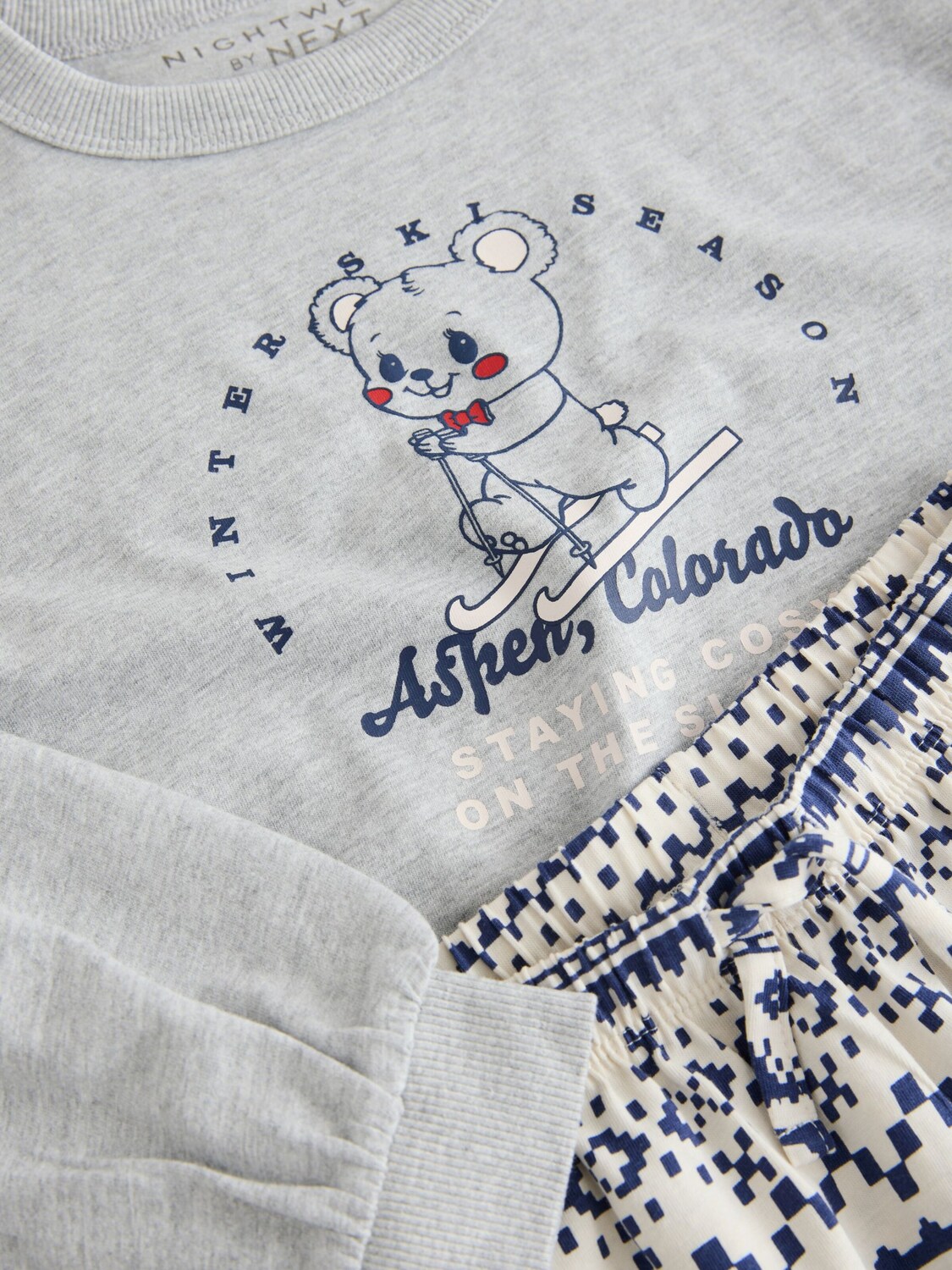 Next Пижама 'Fairisle' в синем, крапчато-сером цвете — фото 4