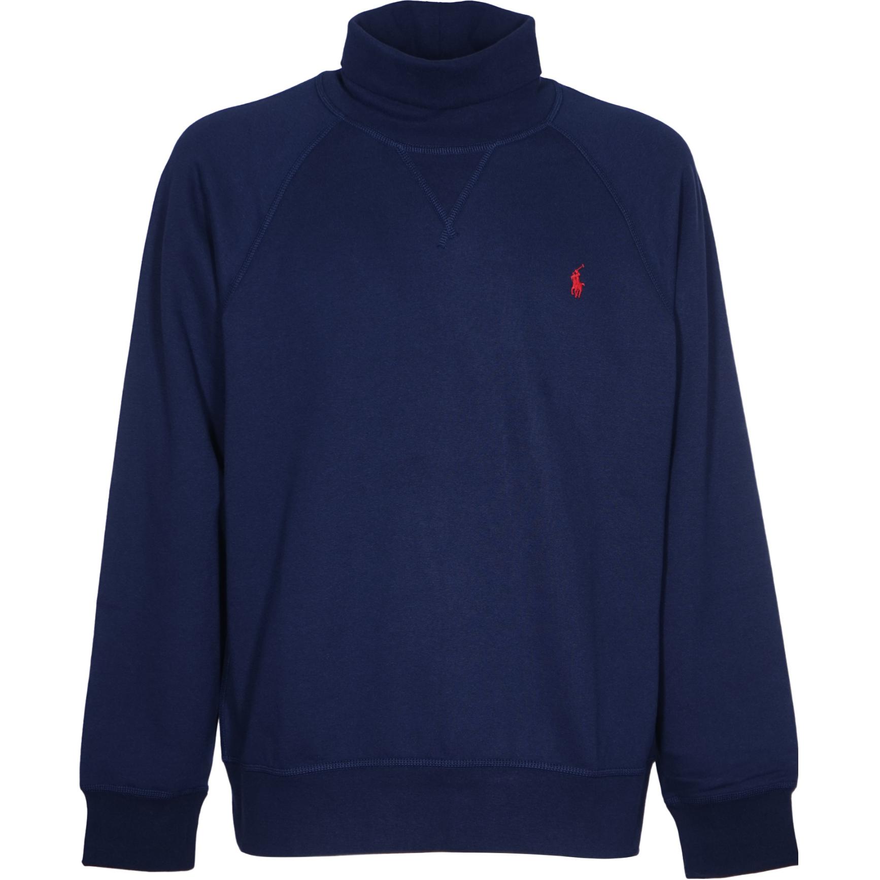Свитер с высоким воротником и вышивкой «пони» Polo Ralph Lauren, синий — фото 3