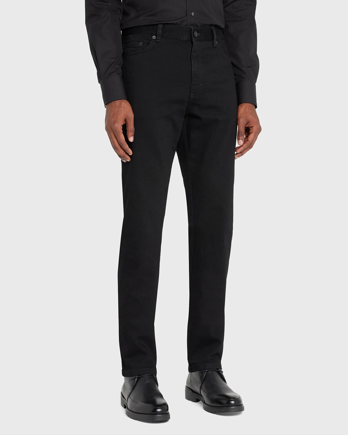 

Мужские брюки с 5 карманами ZEGNA, цвет Black Solid