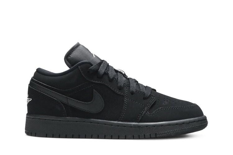 

Кроссовки Air Jordan 1 Retro Low GS 'Triple Black', черный