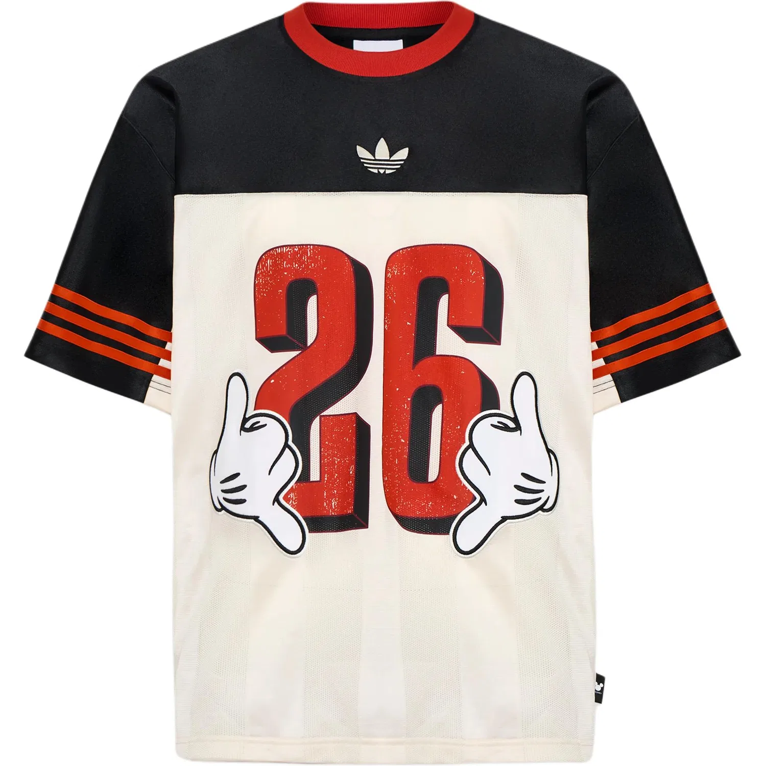 Футболка Adidas Originals x Disney с круглым вырезом черно-белая