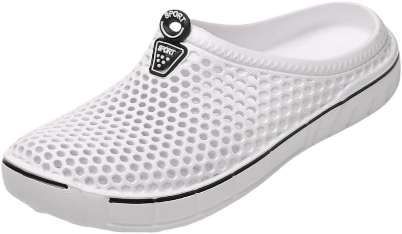 

Легкие мужские сандалии - дышащая сетчатая конструкция, комфортные садовые туфли с самоклеящейся подошвой EVA, мягкая подошва, подходят для пляжа и повседневной носки Hoalox, белый