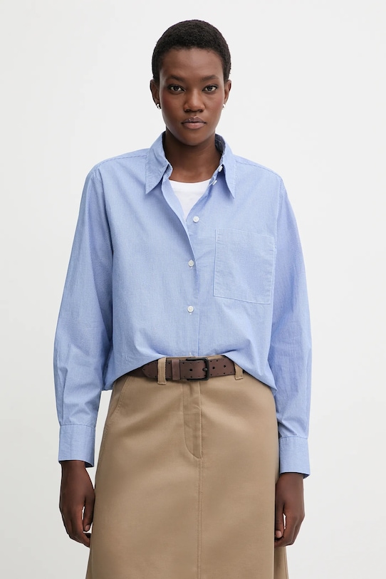 

Хлопковая рубашка Marc O'Polo, темно-синий