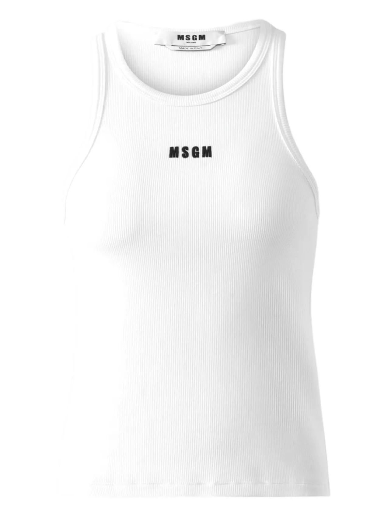 

Топ в рубчик со спинкой-борцовкой MSGM, белый