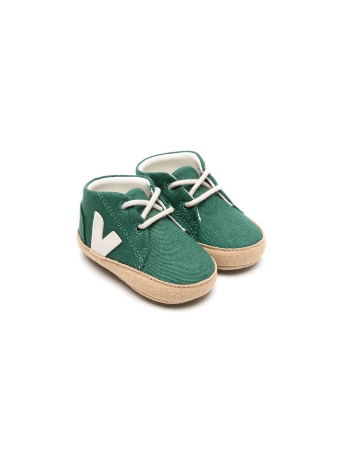 

VEJA Kids кроссовки с нашивкой-логотипом, зеленый