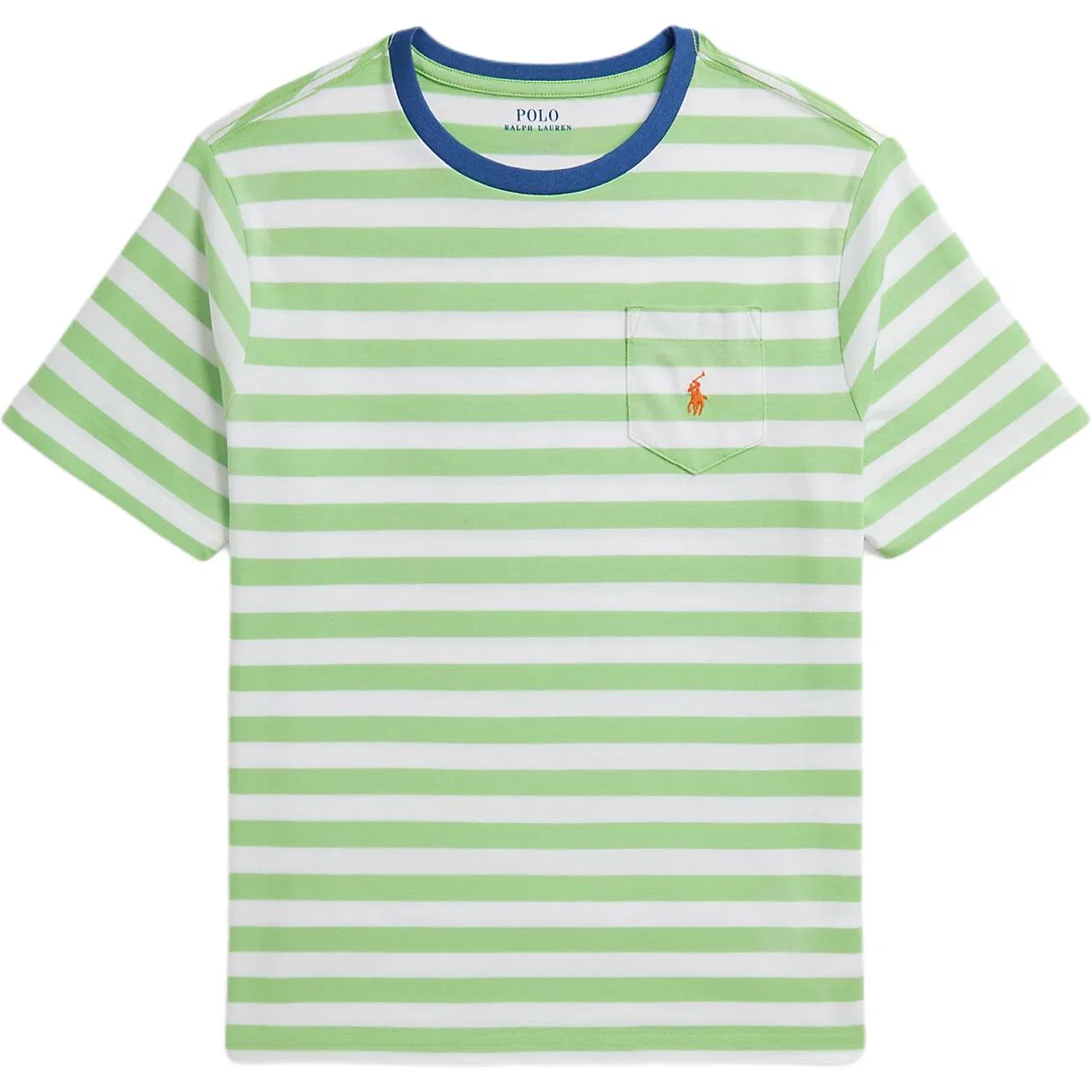Футболка классическая детская Polo Ralph Lauren бело-зеленая