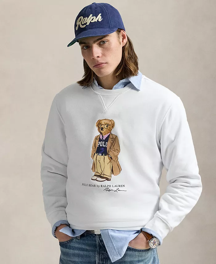 

Мужской флисовый свитшот Polo Bear Polo Ralph Lauren, белый