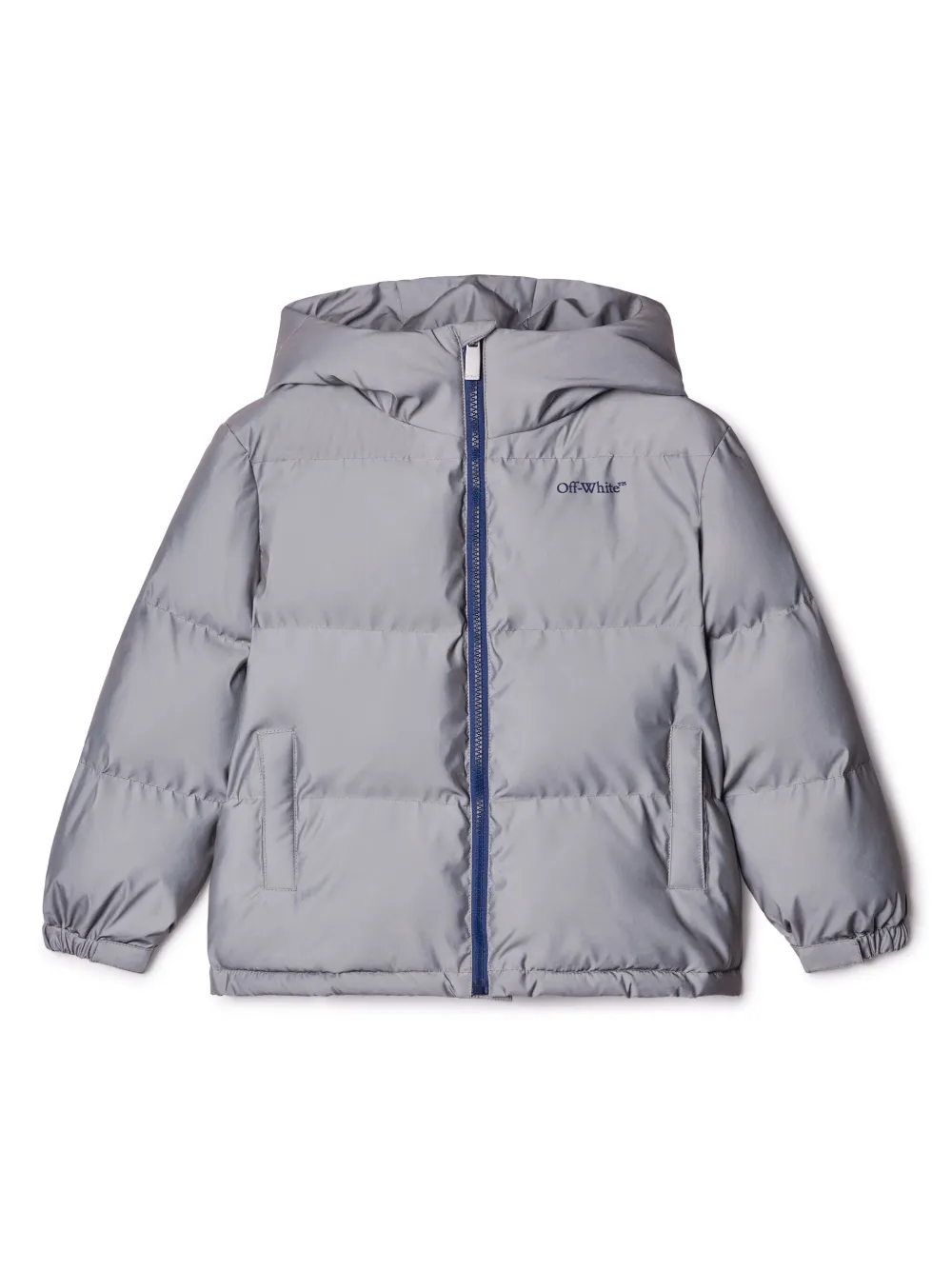 

Стеганый пуховик Bookish OFF-WHITE KIDS, синий
