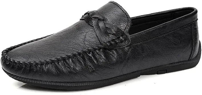 Лоферы Vegan Leather, Mens Loafers Shoe, Black PUGHGAETZF
