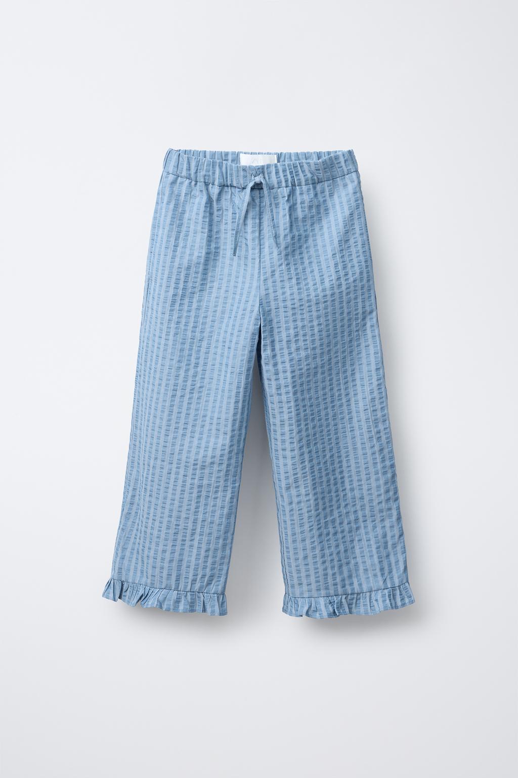 

Прямые брюки в обтяжку ZARA, синий