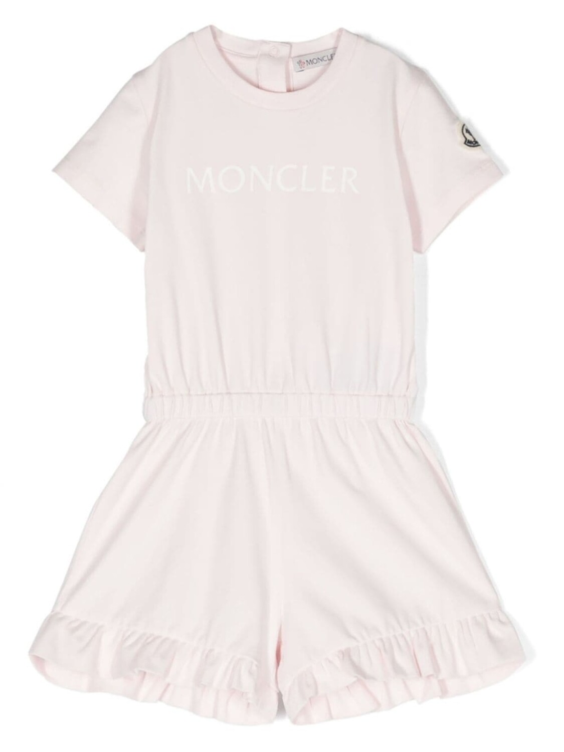 

Moncler Enfant короткий комбинезон с логотипом, розовый