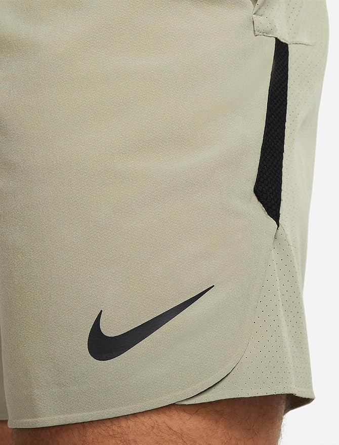 Мужские тренировочные шорты Nike Dri Fit Flex Rep Pro Collection без подкладки, нейтральный оливковый/черный, Neutral Olive/Black — фото 4
