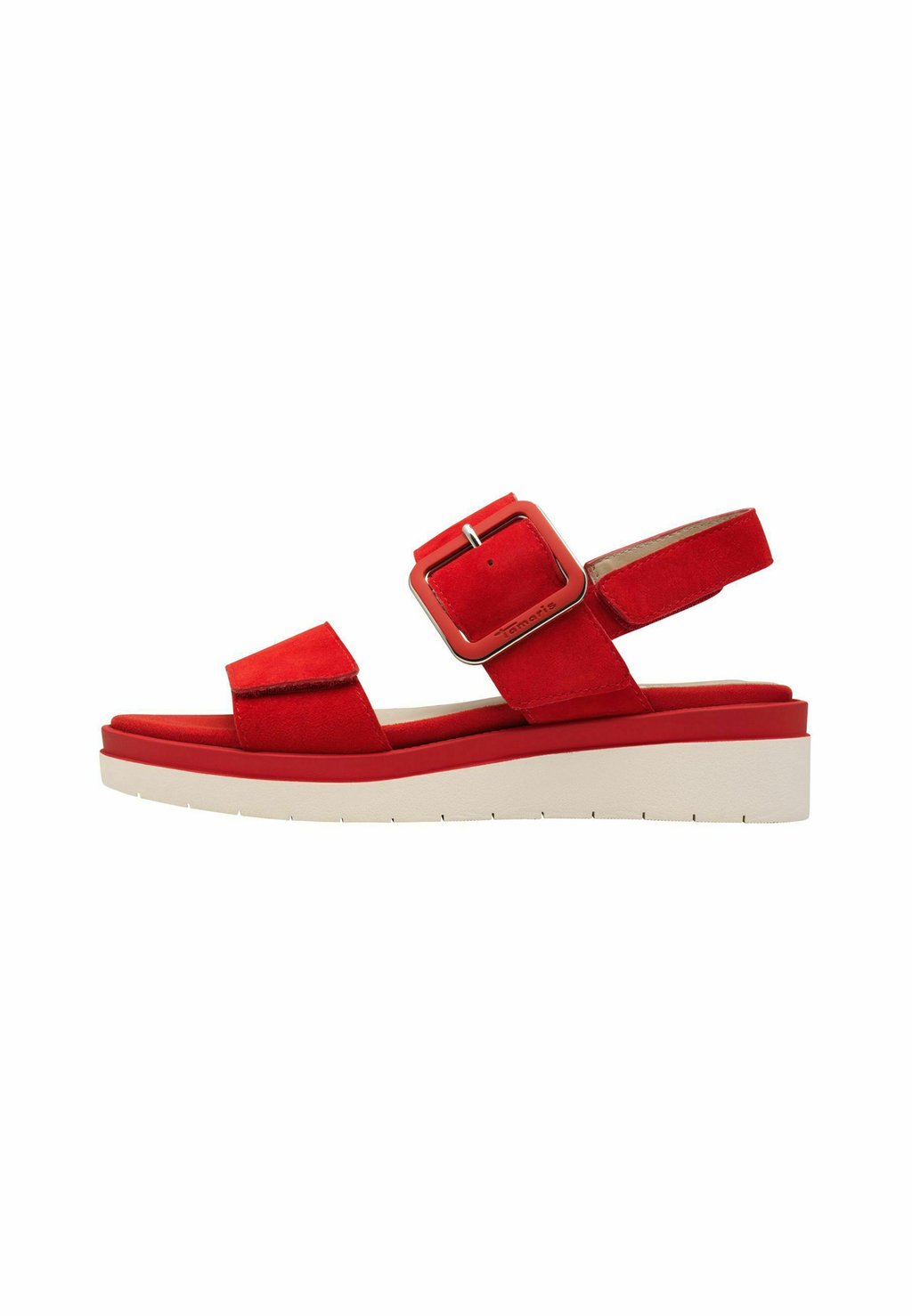 Босоножки на танкетке COMFORT - Platform sandals Tamaris, красный