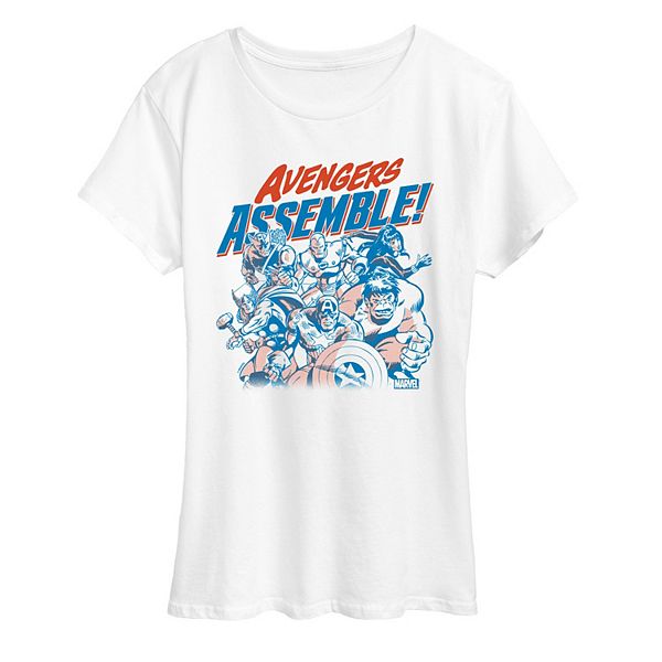 

Футболка женская с принтом Avengers Assemble Marvel