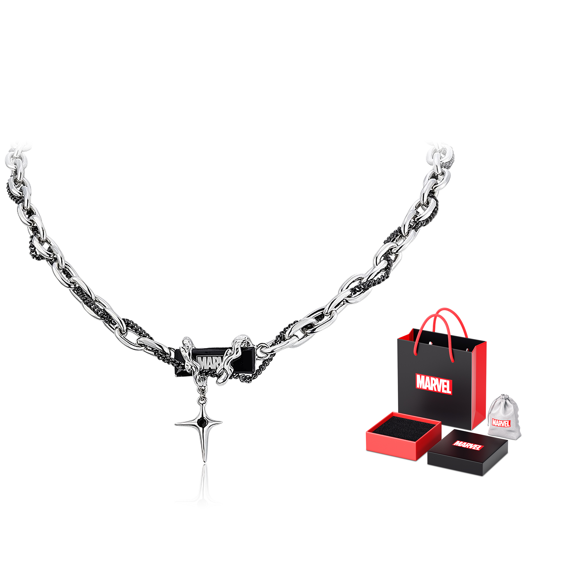 

Кулон Marvel из нержавеющей стали Disney, marvel, venom collection wrapped style necklace[brand collaboration box]