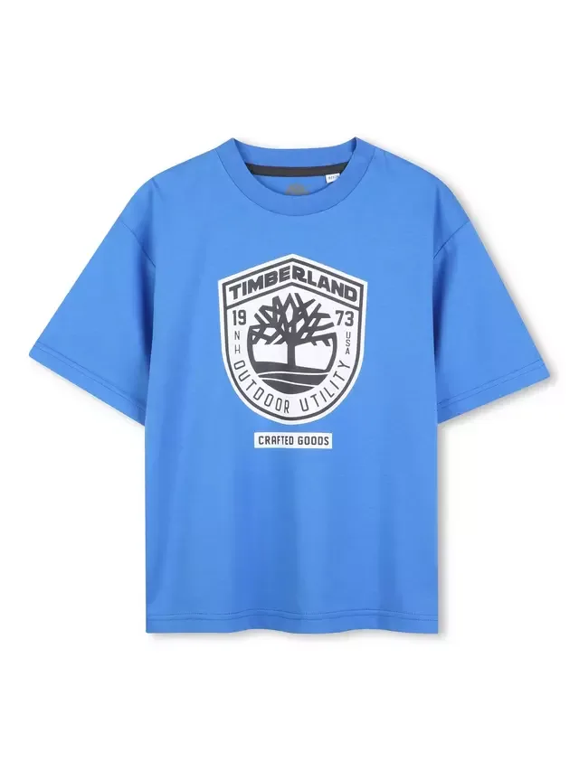 Детская футболка с графическим логотипом Timberland, Blue