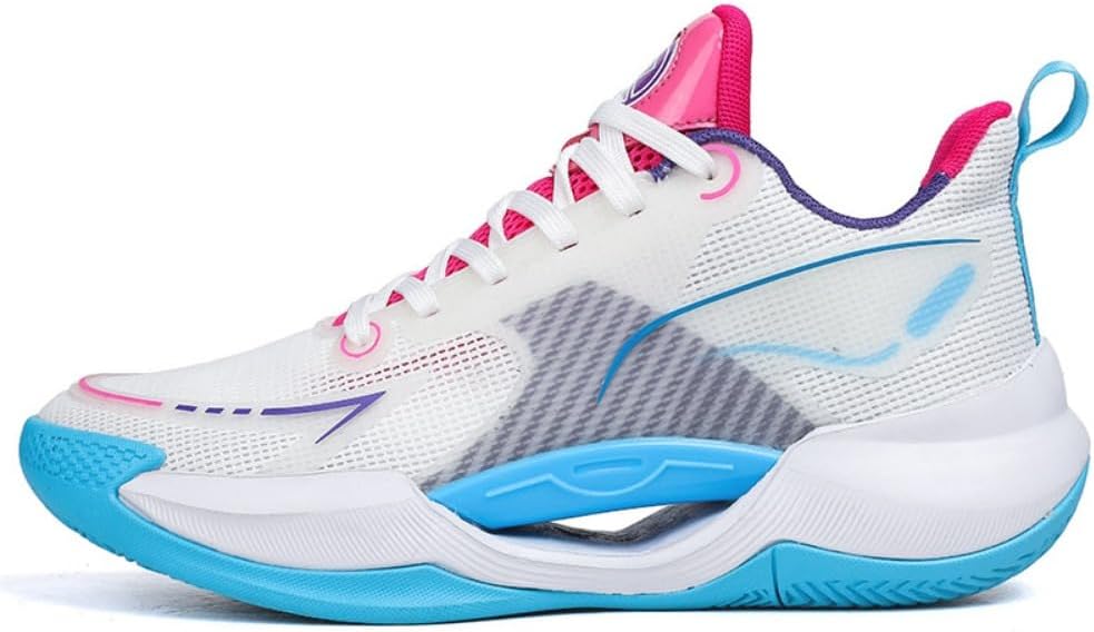 

Мужские кроссовки 2024 года Беговые кроссовки Для тренировок Баскетбольные кроссовки Кеды Молодежные мужские кроссовки Yafexin, белый/розовый