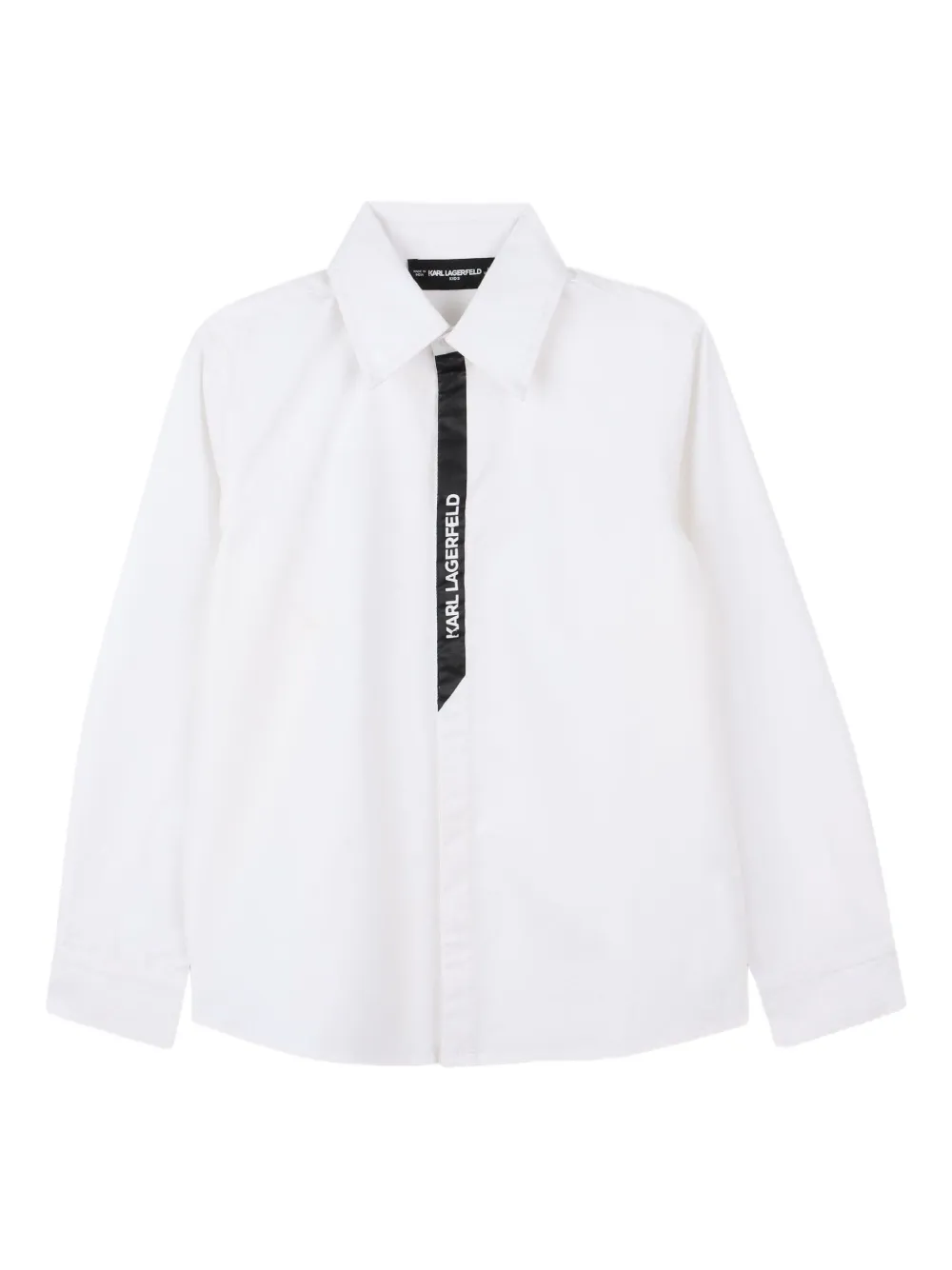 

Рубашка с логотипом KARL LAGERFELD KIDS, белый