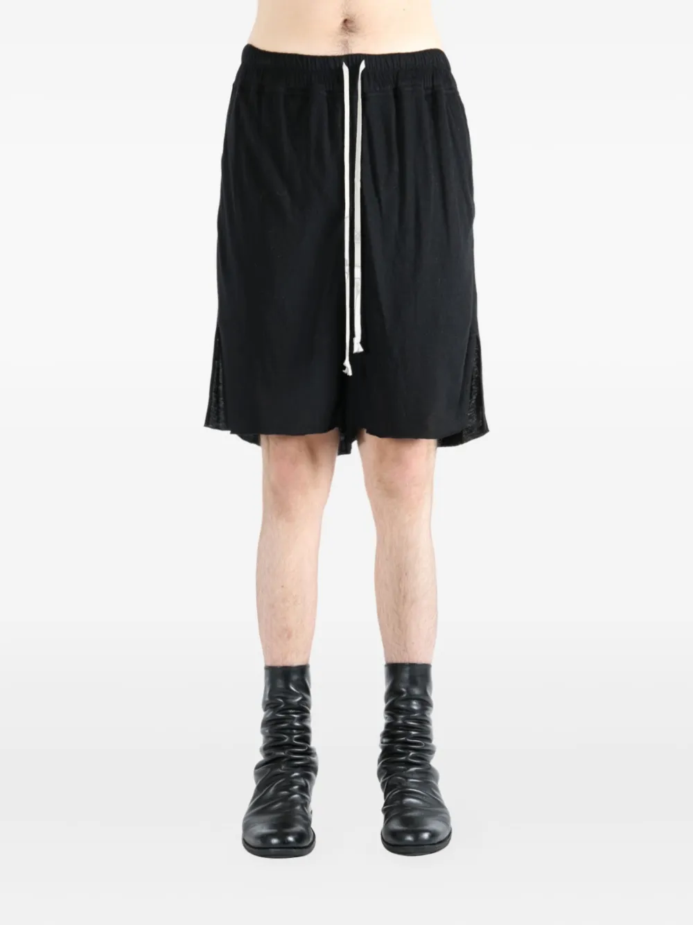 Шорты с завязками и разрезами по бокам Rick Owens, черный — фото 2