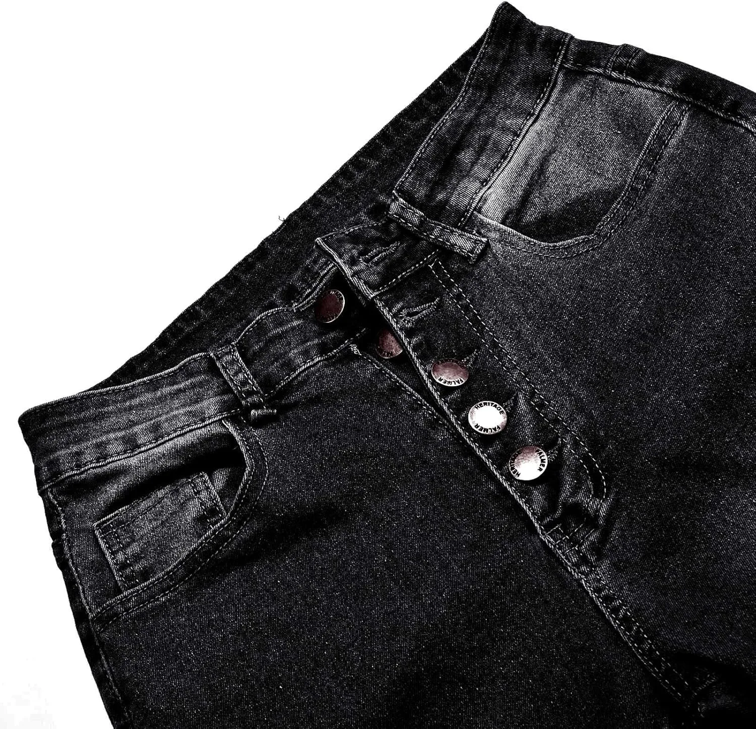 Джинсы женские Waisted Stretch Micro Cropped Straight Leg — фото 2