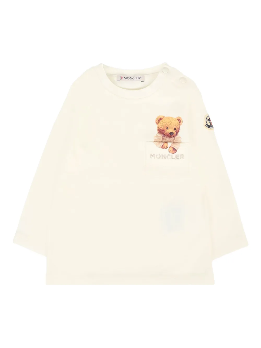 

Футболка с длинными рукавами «Медвежонок Тедди» Moncler Enfant, белый