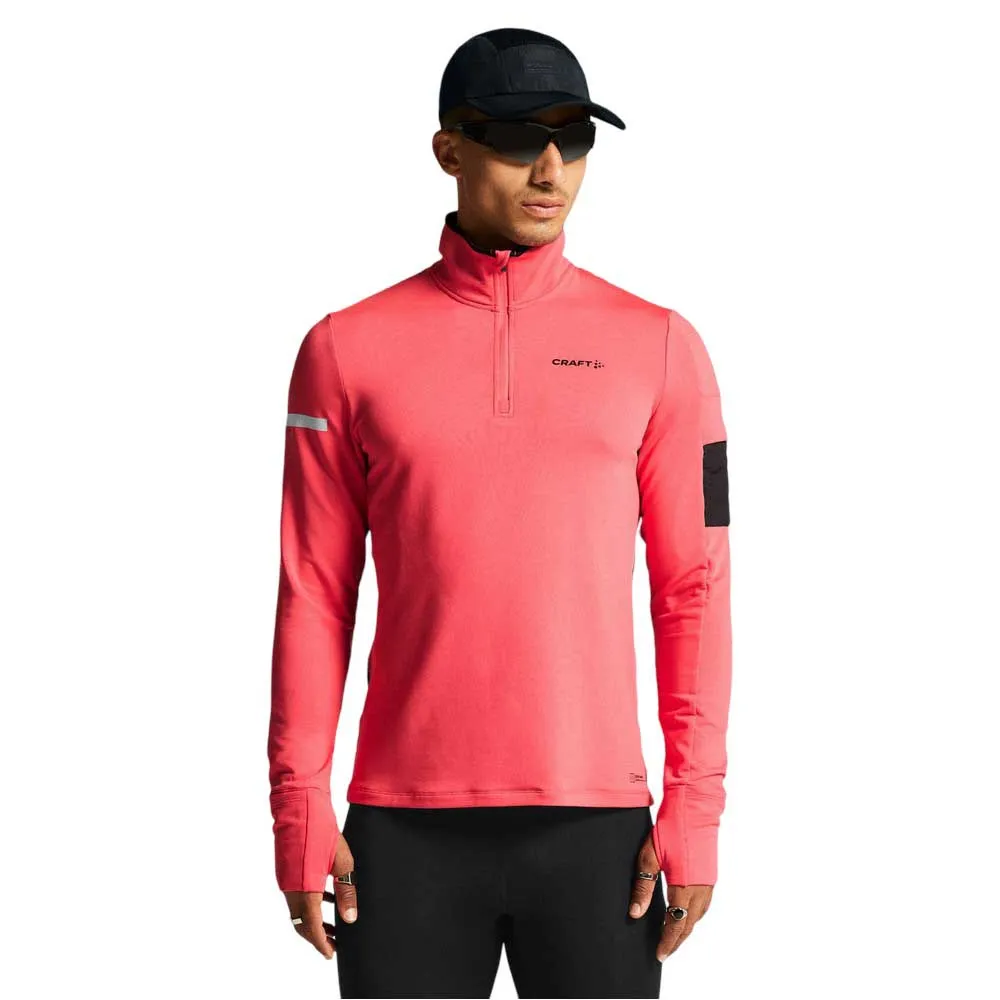 

Лонгслив Craft Adv subz 2 half zip, розовый