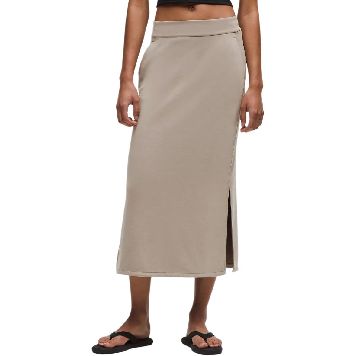 

Мягкая повседневная длинная юбка Women's Lululemon, warm umber серый/wshg