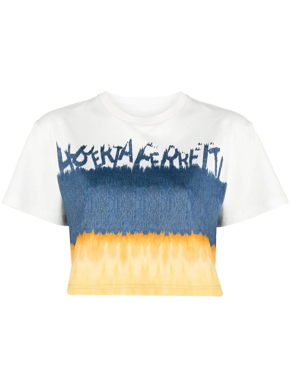 

Футболка с принтом тай-дай Alberta Ferretti, синий