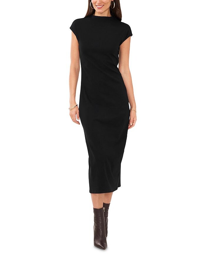 

Платье с воротником-воронкой VINCE CAMUTO, черный