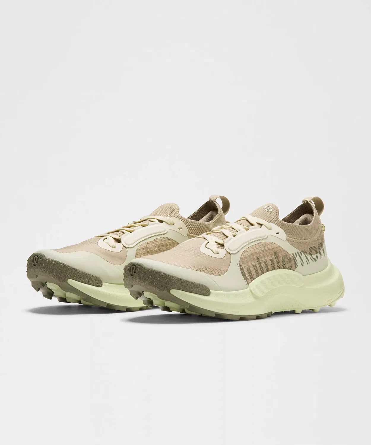 Мужские кроссовки для трейлраннинга Wildfeel Lululemon, Compass Khaki/Fluro Lime/Light Avocado