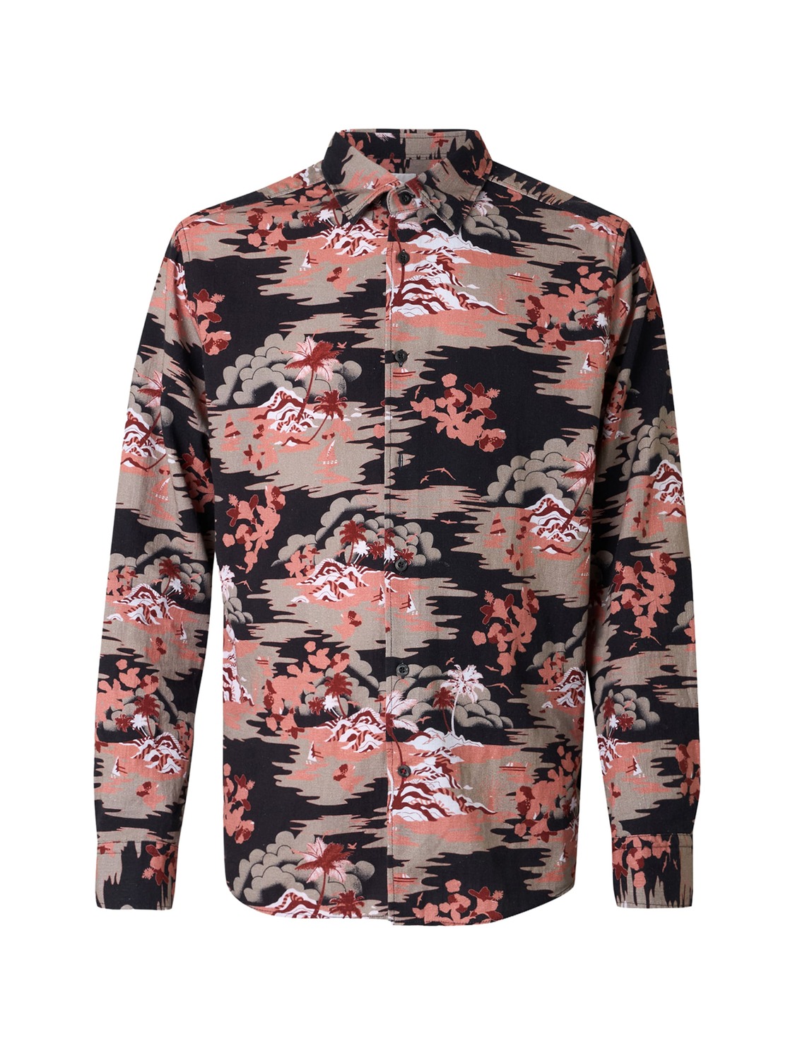 

JOOP! Jeans Рубашка на пуговицах 'Hansen26' Regular fit в коралловом, пастельно-оранжевом цвете