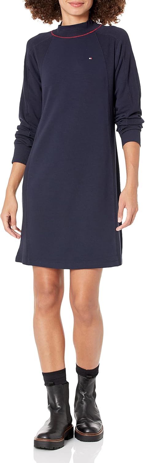 

Женское платье Tommy Hilfiger с воротником-стойкой, Sky Captain Solid