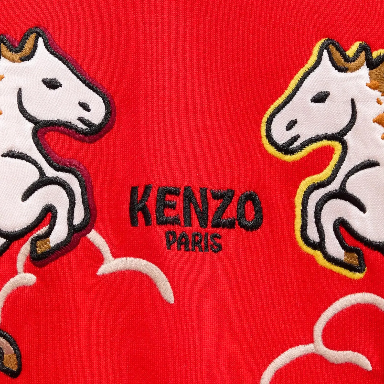 Детский свитшот с круглым вырезом KENZO, красный — фото 4