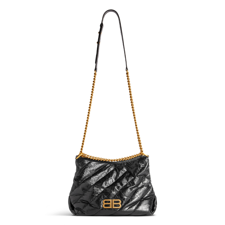 Сумка через плечо Balenciaga Crush Calfskin Small женская черная — фото 3