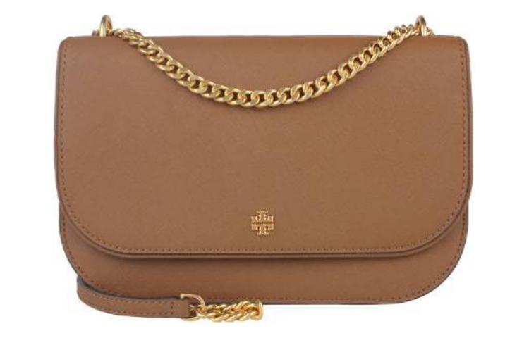 

Кожаная наплечная сумка Emerson, через плечо Tubas для женщин коричневая TORY BURCH