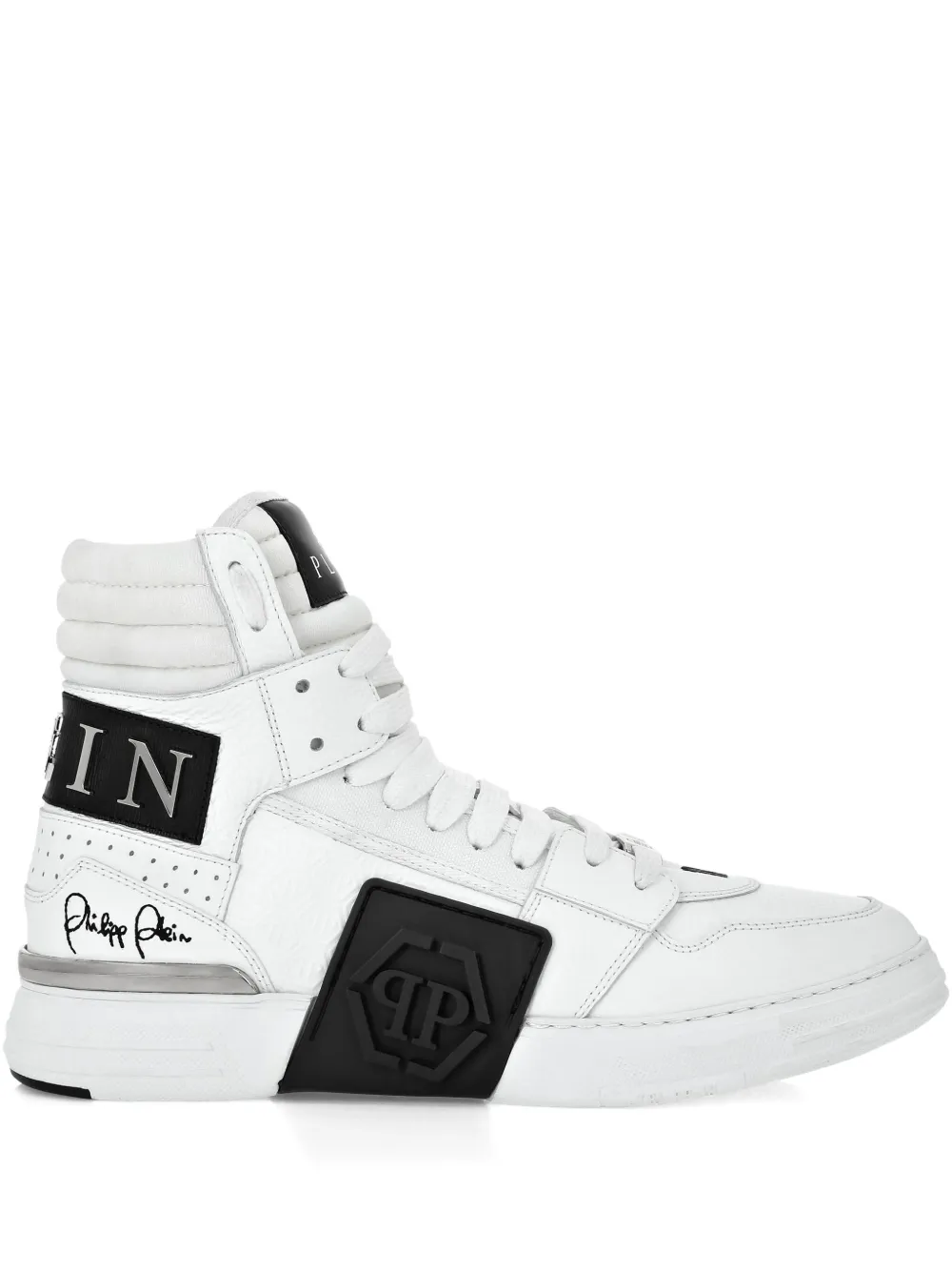 

Высокие кеды с нашивкой-логотипом Philipp Plein, белый