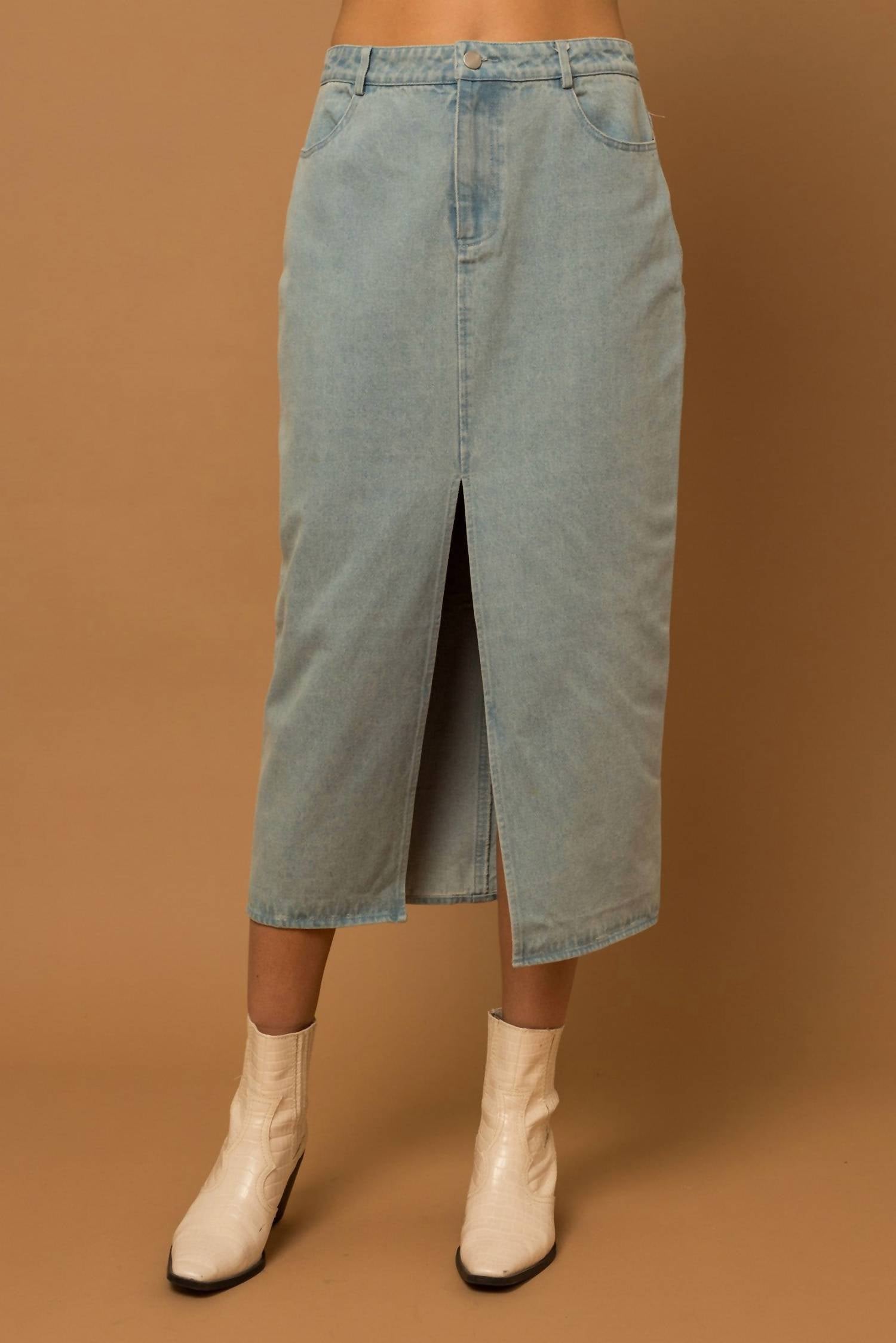 

Юбка Лола из джинсовой ткани GILLI, голубой