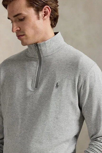 Худи из меланжевой ткани Polo Ralph Lauren, серый — фото 4