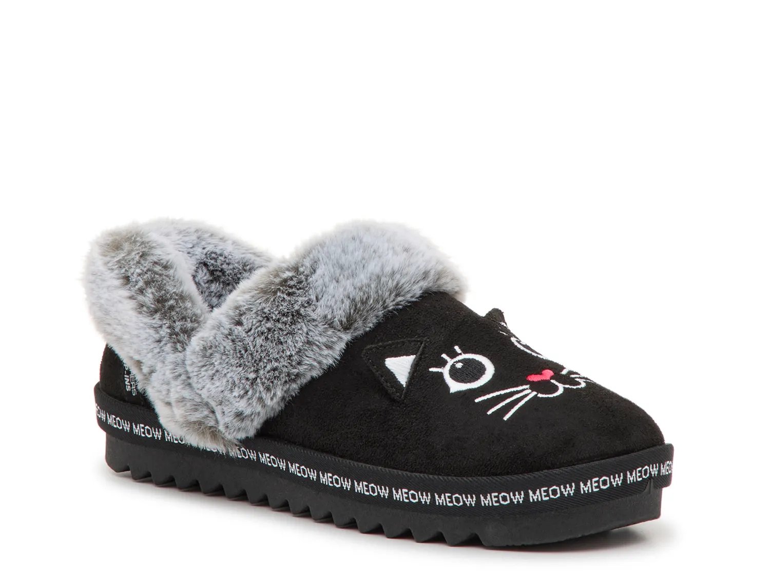 Тапочки Skechers BOBS Slip-Ins Cozy Kiss Meow Slipper, черный