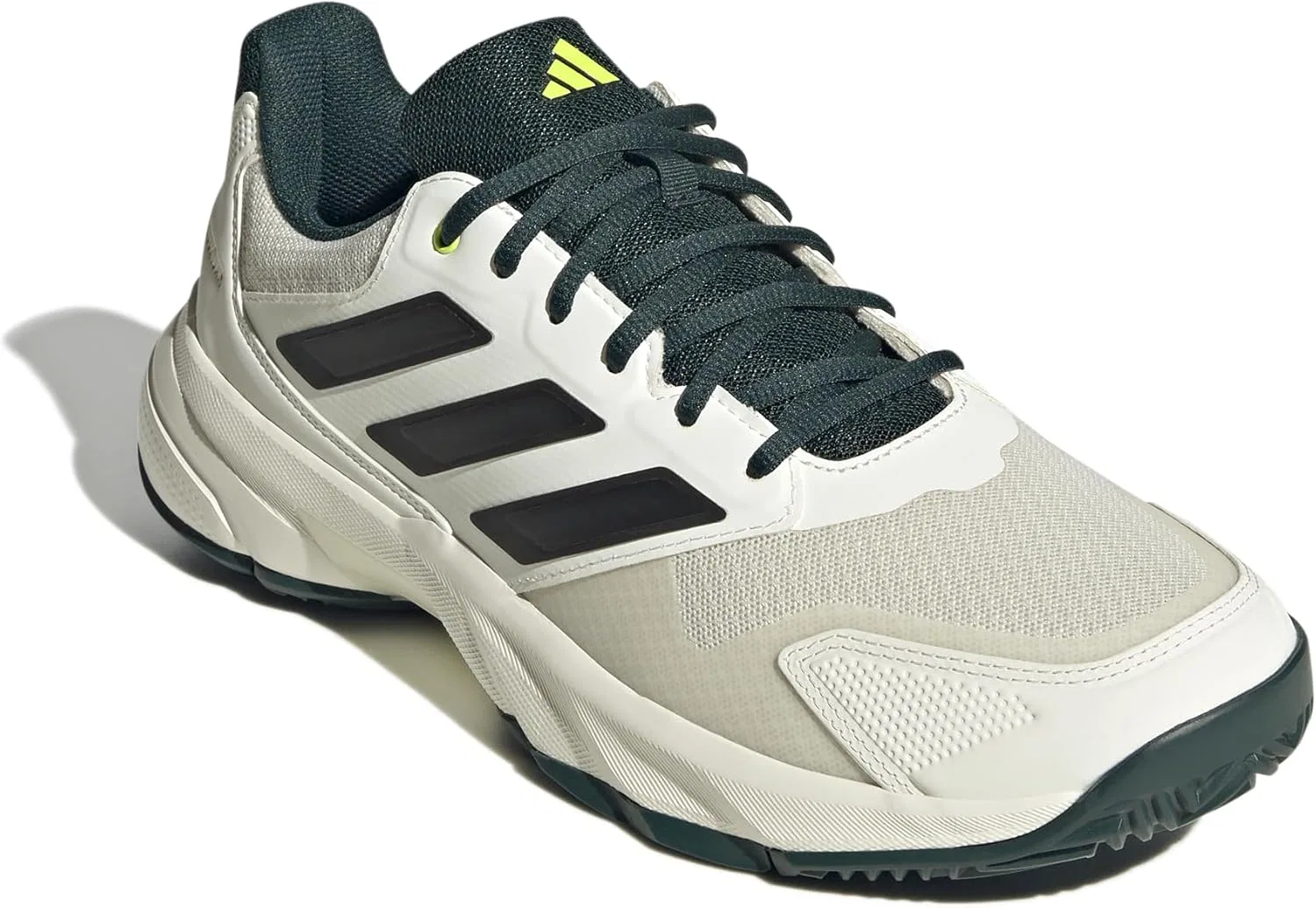 Кроссовки теннисные мужские adidas Courtjam Control 3, Off White/Silver Metallic/Aurora Ivy — фото 3