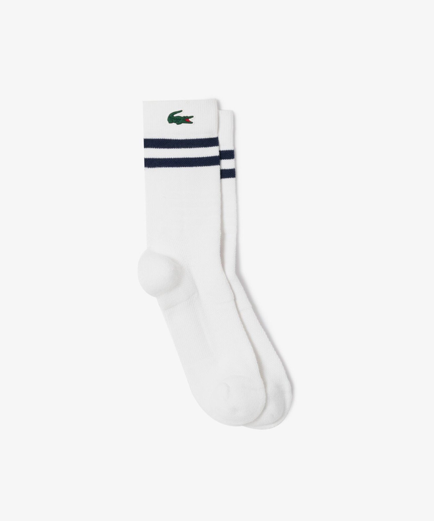 Компрессионные спортивные носки LACOSTE, White x Navy