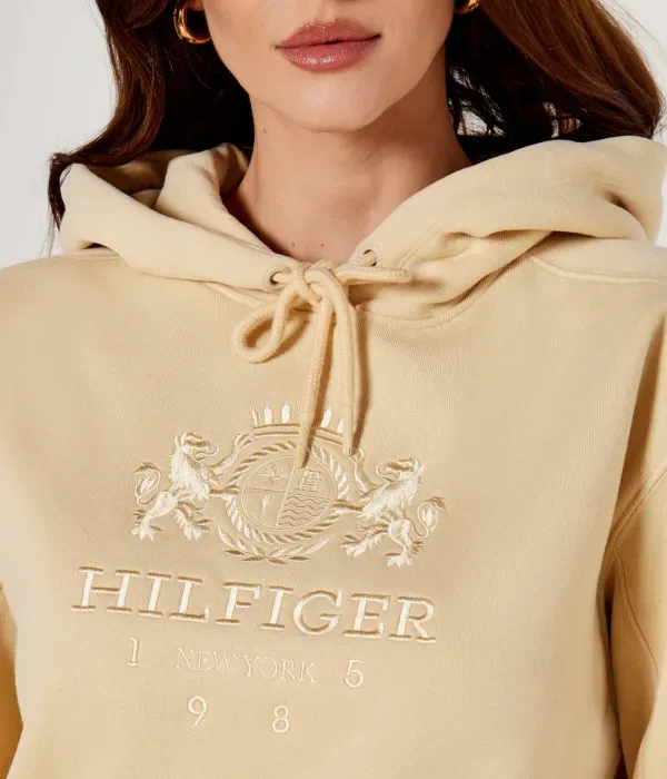 Университетская толстовка regular fit Tommy Hilfiger, бежевый — фото 4